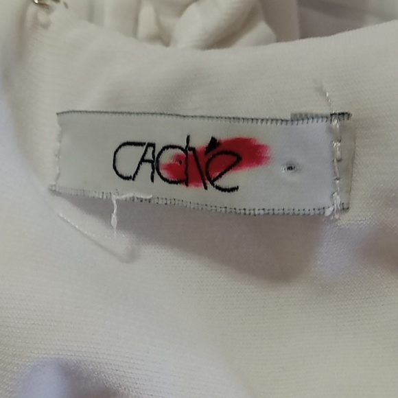 CACHE Womens White Dress LARGE MEDIUM ? Used Preowned Cocktail Party Holiday - Picture 5 of 6